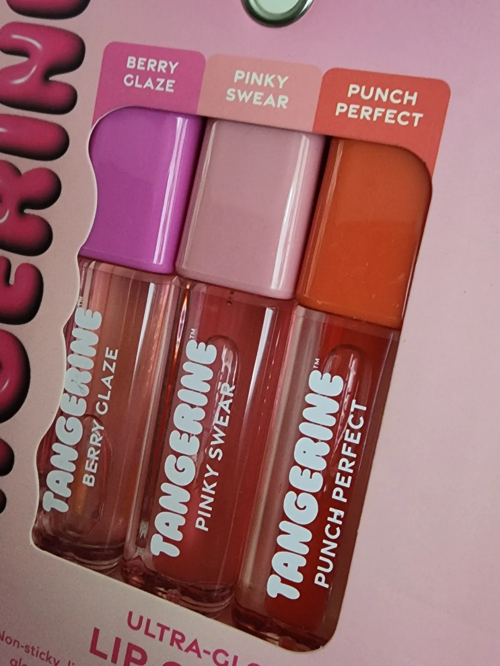 Tangerine Lip Oil Trio — Berry Pink & Orange Caps